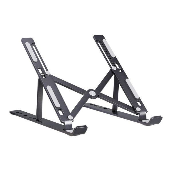 Adjustable Aluminium Foldable Portable Laptop / Macbook Stand - Black