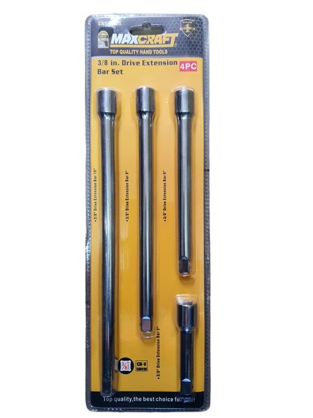 MaxCraft 3/8" Drive Extension Bar Set- 4 Piece
