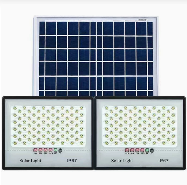 Solar LED Flood Light (Dual Lamp Set) - 10000W High-Spec Large Panel