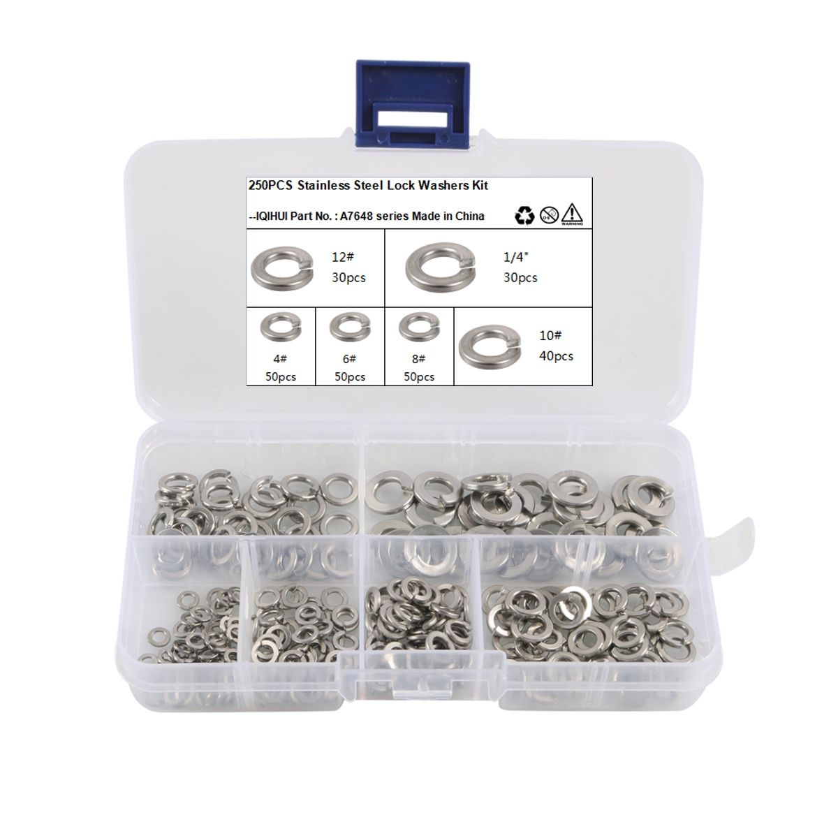 250 Piece Lock Spring Washer Set (304 Stainless Steel) Shop Today