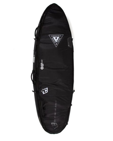 Creatures 6'3" Shortboard Quad Coffin Surfboard Cover Bag - Black Charcoal