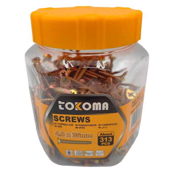 Tokoma Screws 4.0 x 35mm Bugle Head Phillips Drive 313 PCS