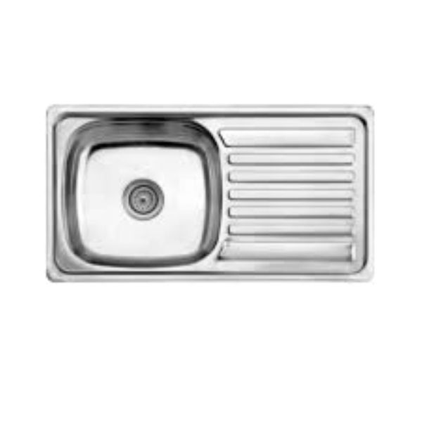 Single Stainless Steel Sink - 750mm x 400mm x 0.6mm - 70mm Drop-In
