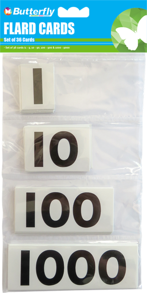 Butterfly Flard Flash Cards - Numbers