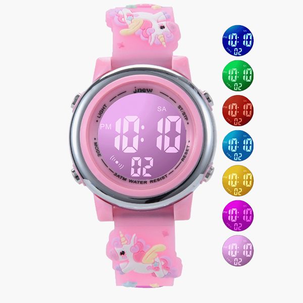 Kids Unicorn Watch Toddler Watch,Digital Watch Waterproof 7 Color Lights
