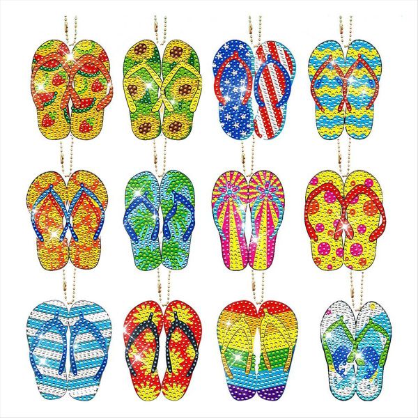 12 Pieces Wind Spinner Diy Painting Wind Chime Hanging Ornament