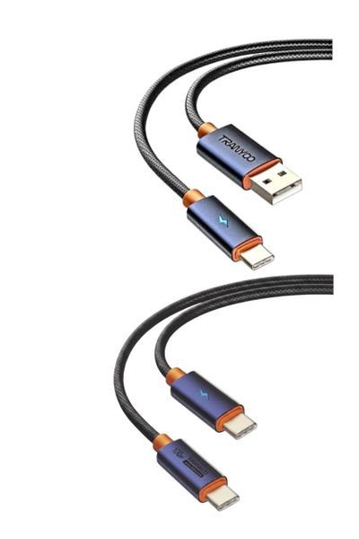 Tranyoo Data Fast Charging Cable 100w C to C&amp;72W USB to C - CC5&amp;AC5 2ps