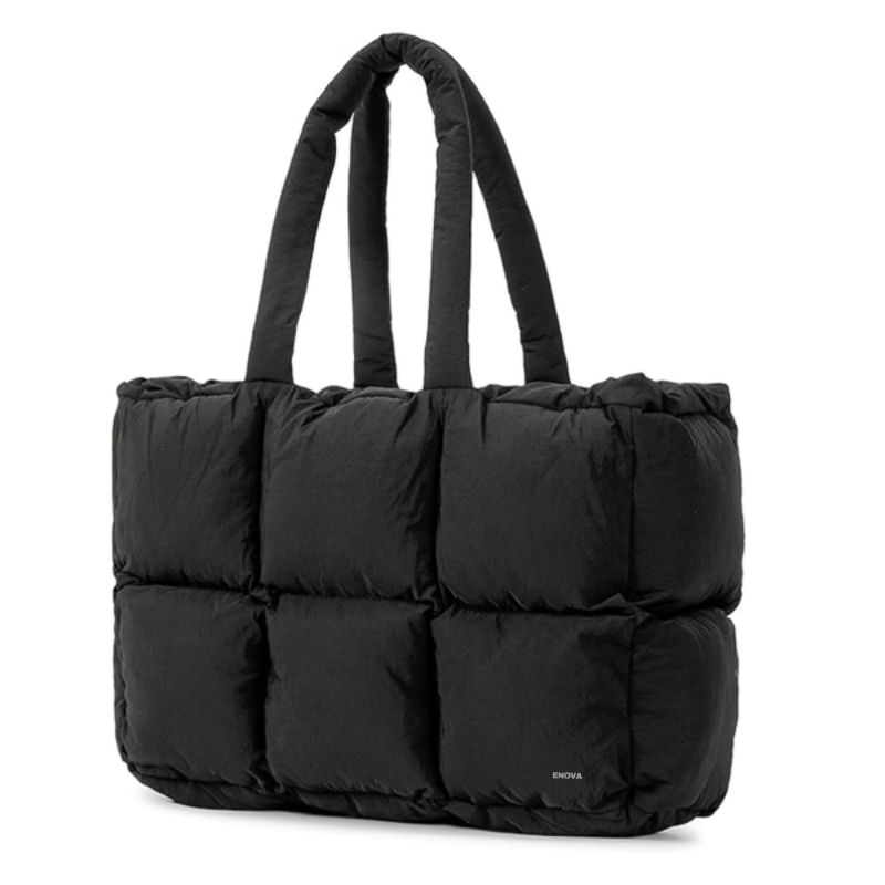 Enova Puffer Tote Bag for Women Lightweight Satchel Purse for Gym