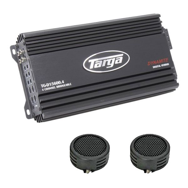 Targa TG-D15600.4 Dynamite Series 15600w 4 Channel Amplifier &amp; Evo Tweeters