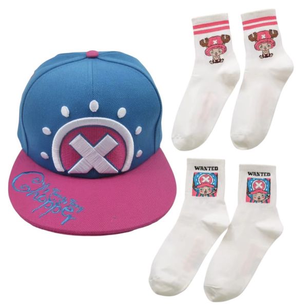 One Piece Chopper Cap/Hat and 2 Pairs Socks Combo