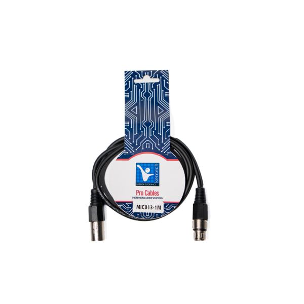Kentech MIC013-1M Microphone Cable XLR male -XLR Female 1M