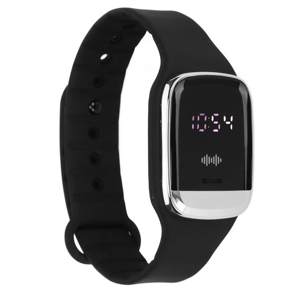 Mosquito Watch Ultrasonic Temp Display Wristband Black