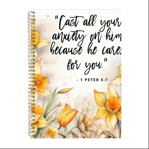 1 Peter 5-7 Gift Idea A4 Notepad 223
