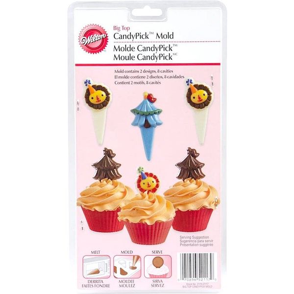 Wilton BIG TOP Chocolate Candypick Mold Mould Cupcake Picks Decoration