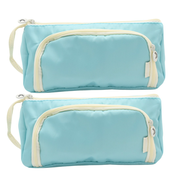BESTBY - Large Capacity Canvas Pencil Case or Travel Storage Bag