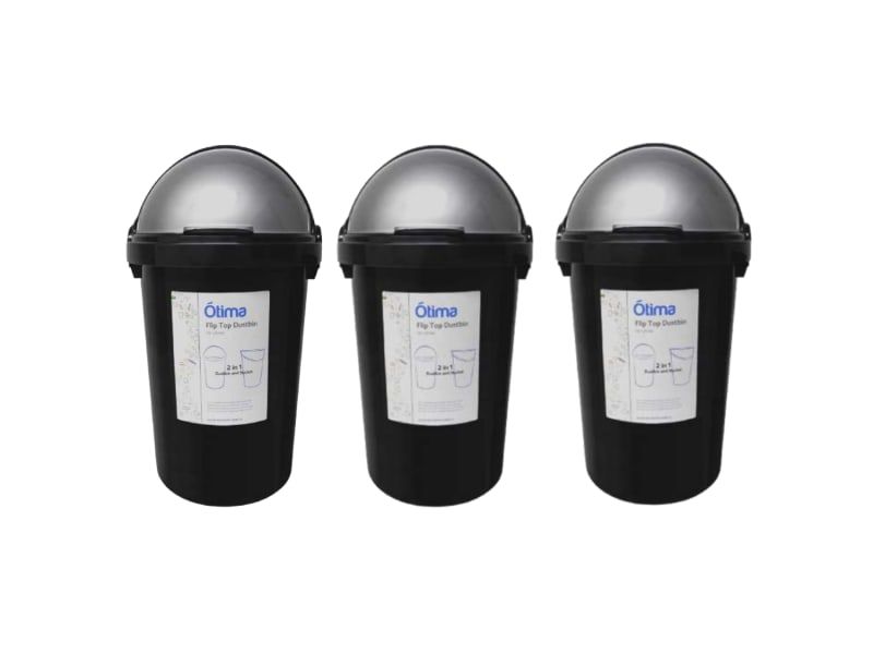 FlipTop Dustbin 25L Set of 3 Shop Today. Get it Tomorrow