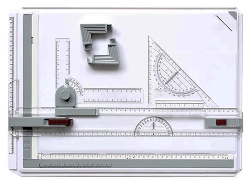 A3 Drawing Board 51x37cm, Adjustable Technical Drafting Table