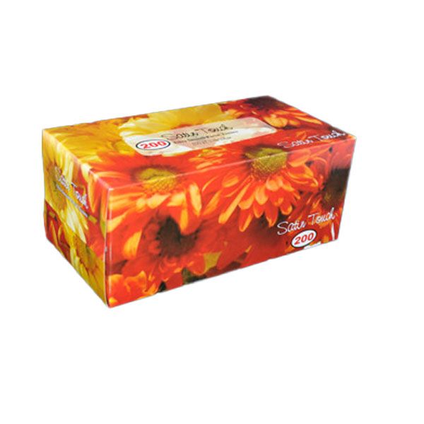 Satin touch Facial Tissue in box 200's 2 ply