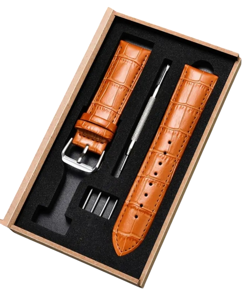 Embossed Crocodile Leather Strap Compatible with Samsung Galaxy Watch- 20mm