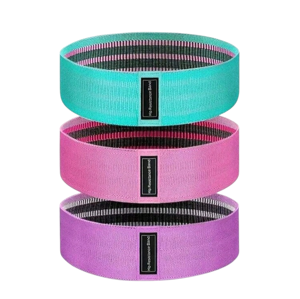 Strength Training Fabric Resistance Bands-Glute &amp; Leg Workout Bands 3 Pack
