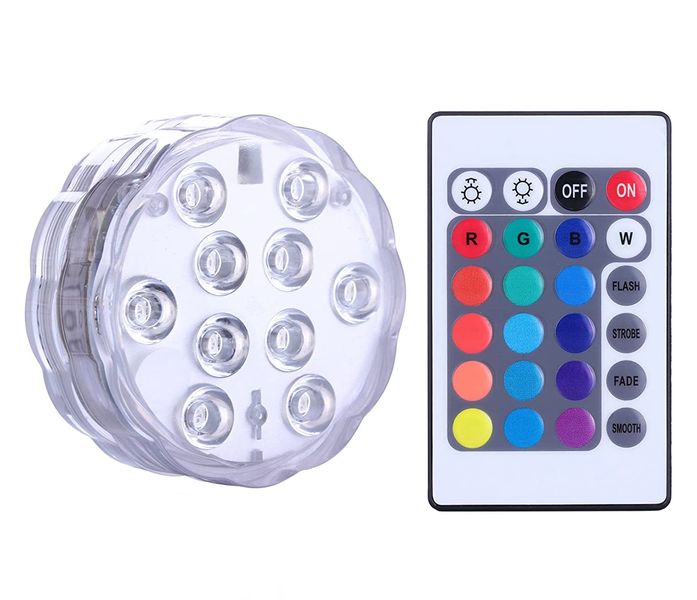 Remote Control Waterproof Submersible LED Light with Timer Function