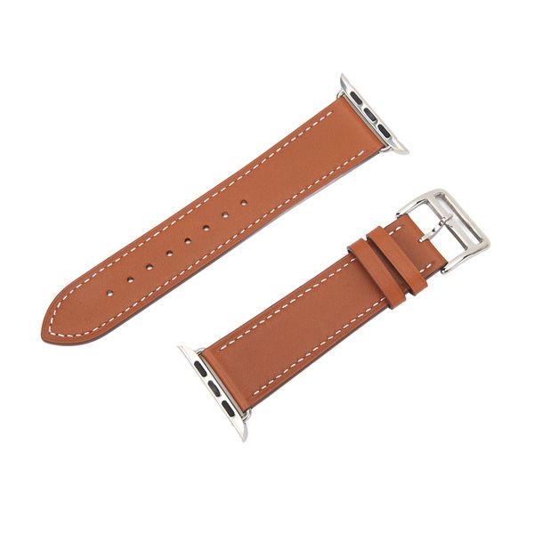 Brown Leather Strap compatible with iWatch