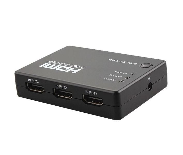 3-Port 1080p HDMI Switcher with Remote Control