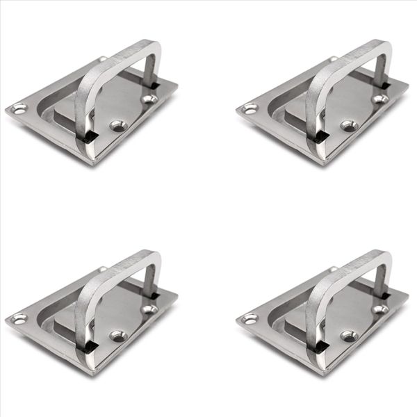 Stainless Steel 316 Flush Lift Ring Hatch Pull Handle Locker Hardware