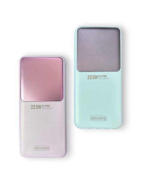 2 x ABODOS Power Bank Super Charger - 10000mAh - AS-PS62 - Purple &amp; Blue