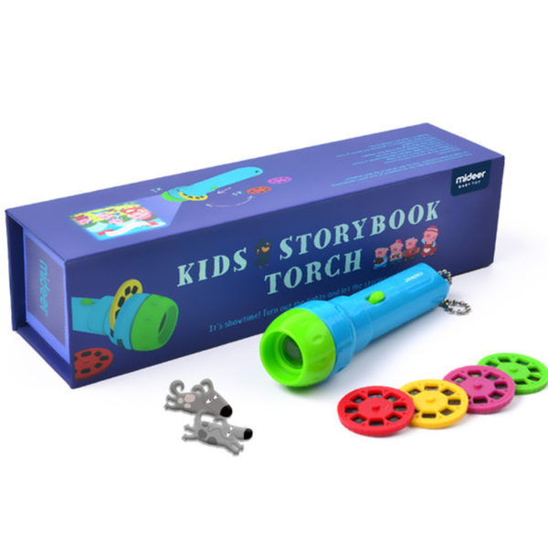 Mideer - Storybook Projector Torch for Kids - Bedtime Story Flashlight