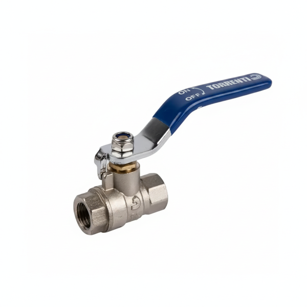 Torrenti Brass Ball Valve 40mm Full Bore 25 Bar Fxf Connection