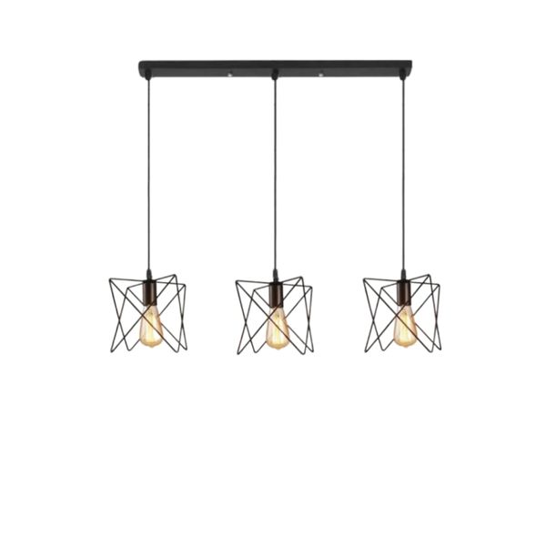 Fashion Metal Pendant With Square Geometric Pattern