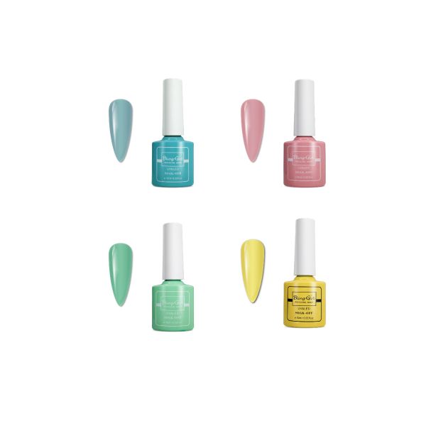 Bling Girl UV Gel Nail Polish Colour Set - Pastel 4pcs