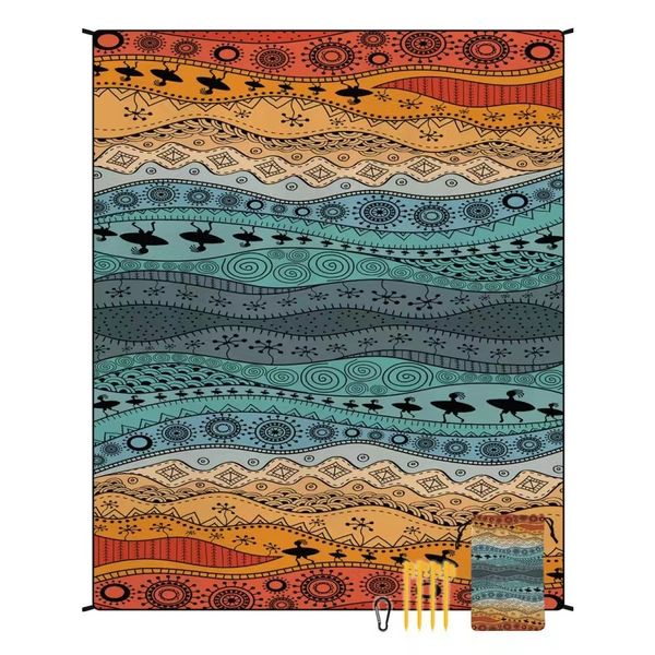 Sand Free Waterproof Bohemian Beach Mat Picnic Blanket Beach Towel