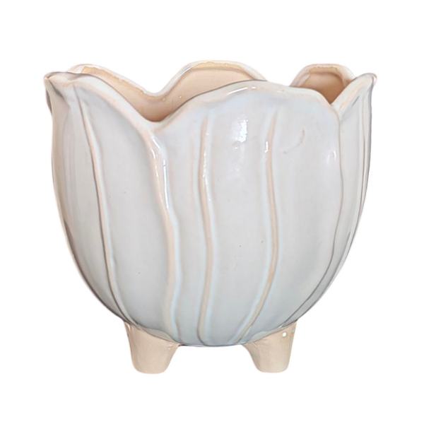 Tulip-shaped ceramic vase