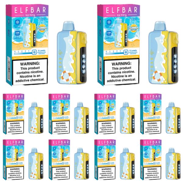 Elf Bar Ice King 25000 Puffs Vape - Pineapple Passionfruit Pom (Pack of 10)