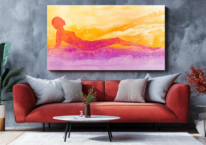 Canvas Wall Art - Sunlight Silhouette Abstract - BX0284