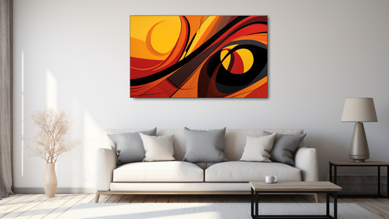 Canvas Wall Art - Red and Yellow Creative Abstract - MT0249