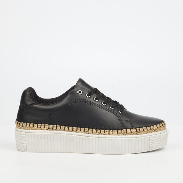 Nicci Tyler Oasis 1 Black Women Genuine Leather Sneaker