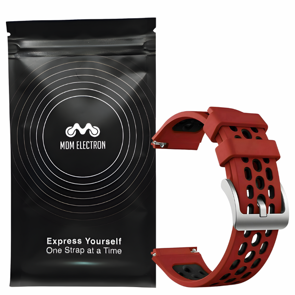 Silicone Sport Strap Compatible with Huawei Watch GT 2E-Red &amp; Black