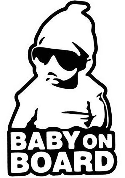 Baby on board black sticker