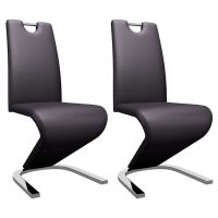 Set of 2 Z-Shape Luxury and Modern Dining Chairs