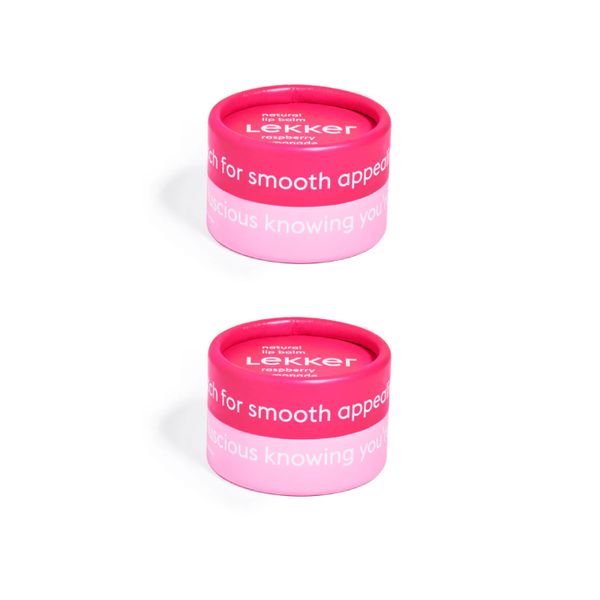The Lekker Company Natural Lip Balm - Raspberry Lemonade - Pack Of 2