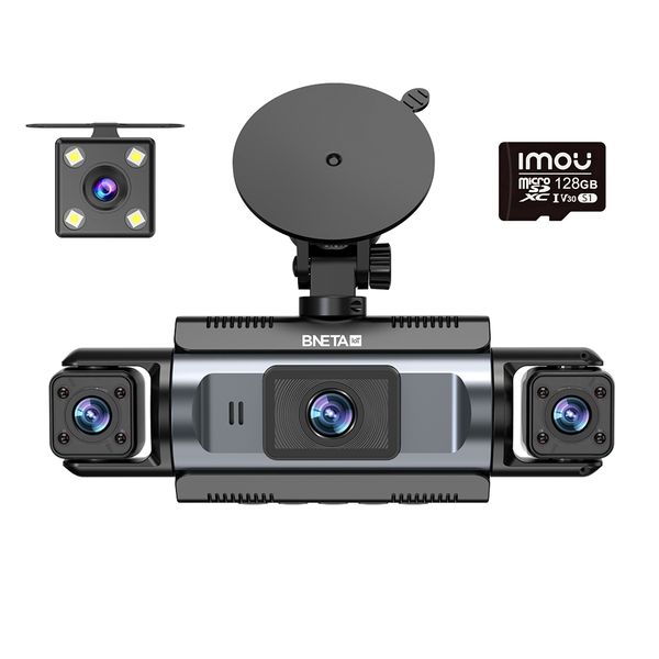 BNETA F410 2MP 4 Channel Wide View Wifi App Control Dash Camera &amp; 128GB SD