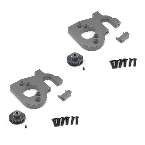 2X Rc Car Motor Mount Holder With Motor Gear For Wltoys Titanium