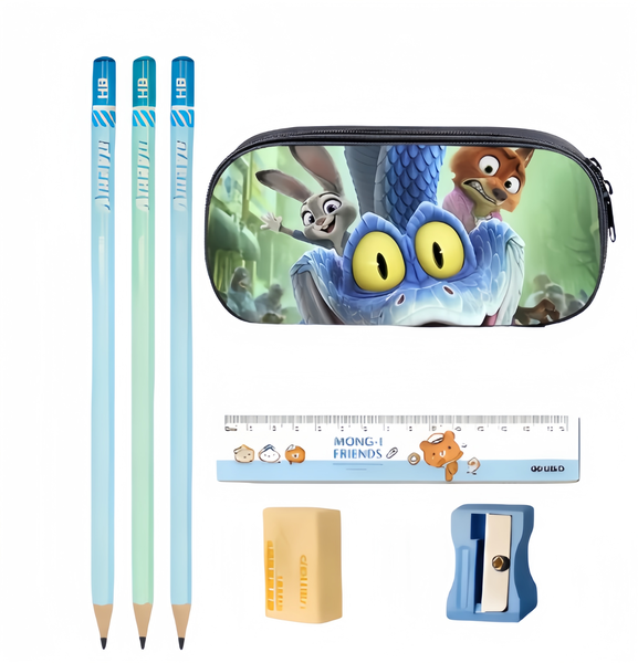 Zootopia Nick &amp; Judy Large Capacity Pencil Case - Durable Student Bag