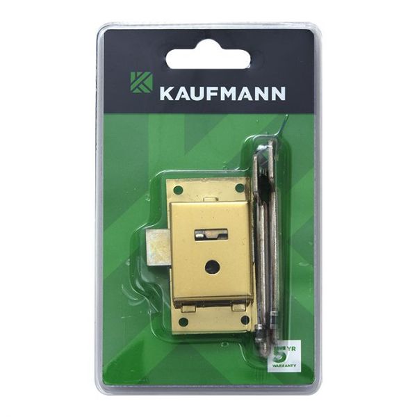 Kaufmann - Lock Cupboard 64mm Brass 2 Lever - 10 Pack