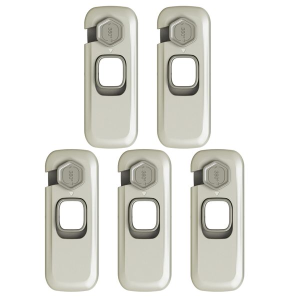 5 Pack Child Proof Refrigerator Lock Fridge Locks for Kids w/ Adhesive Pads