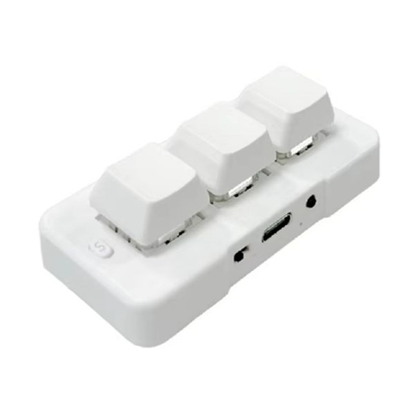 MK321G 3-Key Mini Customized Mechanical Keyboard White