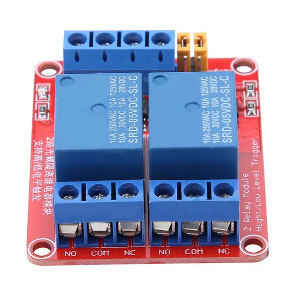 2 Channel Relay Module with Optocoupler Isolation for Circuit Control